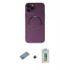 MARSİLYAN™- iPhone 12 Pro Kılıf Zirve Klasik Prime - Siyah Polymer Nano Ekran Koruyucu + Shine Kamera Lens Koruma Cam - GS
