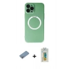 MARSİLYAN™- iPhone 12 Pro Kılıf Zirve Klasik Prime - Siyah Polymer Nano Ekran Koruyucu + Shine Kamera Lens Koruma Cam - GS