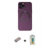 MARSİLYAN™- iPhone 12 Pro Kılıf Zirve Klasik Prime - Siyah Polymer Nano Ekran Koruyucu + Shine Kamera Lens Koruma Cam - SABE