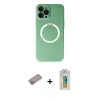 MARSİLYAN™- iPhone 12 Pro Kılıf Zirve Klasik Prime - Siyah Polymer Nano Ekran Koruyucu + Shine Kamera Lens Koruma Cam - SABE