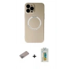 MARSİLYAN™- iPhone 12 Pro Kılıf Zirve Klasik Prime - Siyah Polymer Nano Ekran Koruyucu + Shine Kamera Lens Koruma Cam - SABE