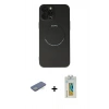 MARSİLYAN™- iPhone 12 Pro Kılıf Zirve Klasik Prime - Siyah Polymer Nano Ekran Koruyucu + Renkli Kamera Lens Koruma Cam - YL