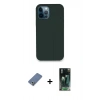 MARSİLYAN™- iPhone 12 Pro Kılıf Zirve Modern Özel Seri - Şeffaf 360 Full Body Arka Koruyucu + Metal Kamera Lens Koruma Cam - AKYL