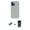 MARSİLYAN™- iPhone 12 Pro Kılıf Zirve Modern Özel Seri - Şeffaf 360 Full Body Arka Koruyucu + Shine Kamera Lens Koruma Cam - GD