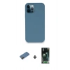 MARSİLYAN™- iPhone 12 Pro Kılıf Zirve Modern Özel Seri - Şeffaf 360 Full Body Arka Koruyucu + Shine Kamera Lens Koruma Cam - GD