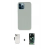 MARSİLYAN™- iPhone 12 Pro Kılıf Zirve Modern Özel Seri - Şeffaf 360 Full Body Arka Koruyucu + Shine Kamera Lens - GS