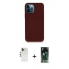 MARSİLYAN™- iPhone 12 Pro Kılıf Zirve Modern Özel Seri - Şeffaf 360 Full Body Arka Koruyucu + Shine Kamera Lens - GS