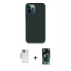 MARSİLYAN™- iPhone 12 Pro Kılıf Zirve Modern Özel Seri - Şeffaf 360 Full Body Arka Koruyucu + Shine Kamera Lens - GS