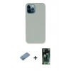 MARSİLYAN™- iPhone 12 Pro Kılıf Zirve Modern Özel Seri - Şeffaf 360 Full Body Arka Koruyucu + Shine Kamera Lens Koruma Cam - GS