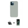 MARSİLYAN™- iPhone 12 Pro Kılıf Zirve Modern Özel Seri - Şeffaf 360 Full Body Arka Koruyucu + Kamera Lens Koruma Cam - SF
