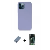 MARSİLYAN™- iPhone 12 Pro Kılıf Zirve Modern Özel Seri - Şeffaf 360 Full Body Arka Koruyucu + Metal Kamera Lens Koruma Cam - MI