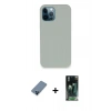 MARSİLYAN™- iPhone 12 Pro Kılıf Zirve Modern Özel Seri - Şeffaf 360 Full Body Arka Koruyucu + Metal Kamera Lens Koruma Cam - MI
