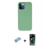MARSİLYAN™- iPhone 12 Pro Kılıf Zirve Modern Özel Seri - Şeffaf 360 Full Body Arka Koruyucu + Shine Kamera Lens Koruma Cam - MI