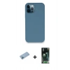 MARSİLYAN™- iPhone 12 Pro Kılıf Zirve Modern Özel Seri - Şeffaf 360 Full Body Arka Koruyucu + Shine Kamera Lens Koruma Cam - MI