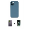 MARSİLYAN™- iPhone 12 Pro Kılıf Zirve Modern Özel Seri - Şeffaf 360 Full Body Arka Koruyucu + Neon Fosforlu Kamera Lens - YL