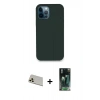 MARSİLYAN™- iPhone 12 Pro Kılıf Zirve Modern Özel Seri - Şeffaf 360 Full Body Arka Koruyucu + Rainbow Kamera Lens Koruma Cam - GD
