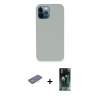MARSİLYAN™- iPhone 12 Pro Kılıf Zirve Modern Özel Seri - Şeffaf 360 Full Body Arka Koruyucu + Renkli Kamera Lens Koruma Cam - SI
