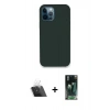 MARSİLYAN™- iPhone 12 Pro Kılıf Zirve Modern Özel Seri - Şeffaf 360 Full Body Arka Koruyucu + Kamera Lens Koruma Cam - SF