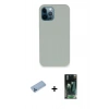 MARSİLYAN™- iPhone 12 Pro Kılıf Zirve Modern Özel Seri - Şeffaf 360 Full Body Arka Koruyucu + Shine Kamera Lens Koruma Cam - MI