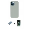 MARSİLYAN™- iPhone 12 Pro Kılıf Zirve Modern Özel Seri - Şeffaf 360 Full Body Arka Koruyucu + Shine Kamera Lens Koruma Cam - GI