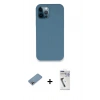MARSİLYAN™- iPhone 12 Pro Kılıf Zirve Modern Özel Seri - Şeffaf Uv Polymer Nano Ekran Koruyucu + Gökkuşağı Shine Kamera Lens Koruma Cam