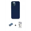 MARSİLYAN™- iPhone 12 Pro Kılıf Zirve Modern Özel Seri - Şeffaf Uv Polymer Nano Ekran Koruyucu + Shine Kamera Lens Koruma Cam - GD