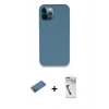 MARSİLYAN™- iPhone 12 Pro Kılıf Zirve Modern Özel Seri - Şeffaf Uv Polymer Nano Ekran Koruyucu + Shine Kamera Lens Koruma Cam - GD