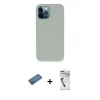 MARSİLYAN™- iPhone 12 Pro Kılıf Zirve Modern Özel Seri - Şeffaf Uv Polymer Nano Ekran Koruyucu + Shine Kamera Lens Koruma Cam - GD