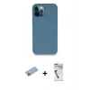MARSİLYAN™- iPhone 12 Pro Kılıf Zirve Modern Özel Seri - Şeffaf Uv Polymer Nano Ekran Koruyucu + Shine Kamera Lens Koruma Cam - MI