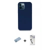 MARSİLYAN™- iPhone 12 Pro Kılıf Zirve Modern Özel Seri - Şeffaf Uv Polymer Nano Ekran Koruyucu + Shine Kamera Lens Koruma Cam - MI