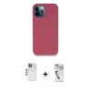 MARSİLYAN™- iPhone 12 Pro Kılıf Zirve Modern Özel Seri - Şeffaf Uv Polymer Nano Ekran Koruyucu + Mavi Shine Kamera Lens