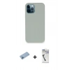 MARSİLYAN™- iPhone 12 Pro Kılıf Zirve Modern Özel Seri - Şeffaf Uv Polymer Nano Ekran Koruyucu + Shine Kamera Lens Koruma Cam - MI