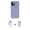 MARSİLYAN™- iPhone 12 Pro Kılıf Zirve Modern Özel Seri - Şeffaf Uv Polymer Nano Ekran Koruyucu + Mavi Shine Kamera Lens