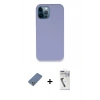 MARSİLYAN™- iPhone 12 Pro Kılıf Zirve Modern Özel Seri - Şeffaf Uv Polymer Nano Ekran Koruyucu + Metal Kamera Lens Koruma Cam - AKYL