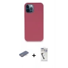 MARSİLYAN™- iPhone 12 Pro Kılıf Zirve Modern Özel Seri - Şeffaf Uv Polymer Nano Ekran Koruyucu + Renkli Kamera Lens Koruma Cam - MI