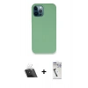 MARSİLYAN™- iPhone 12 Pro Kılıf Zirve Modern Özel Seri - Şeffaf Uv Polymer Nano Ekran Koruyucu + Kamera Lens Koruma Cam - SF