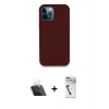 MARSİLYAN™- iPhone 12 Pro Kılıf Zirve Modern Özel Seri - Şeffaf Uv Polymer Nano Ekran Koruyucu + Kamera Lens Koruma Cam - SF