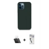 MARSİLYAN™- iPhone 12 Pro Kılıf Zirve Modern Özel Seri - Şeffaf Uv Polymer Nano Ekran Koruyucu + Kamera Lens Koruma Cam - SF