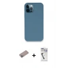 MARSİLYAN™- iPhone 12 Pro Kılıf Zirve Modern Özel Seri - Şeffaf Uv Polymer Nano Ekran Koruyucu + Shine Kamera Lens Koruma Cam - SABE