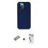 MARSİLYAN™- iPhone 12 Pro Kılıf Zirve Modern Özel Seri - Şeffaf Uv Polymer Nano Ekran Koruyucu + Shine Kamera Lens Koruma Cam - SABE