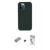 MARSİLYAN™- iPhone 12 Pro Kılıf Zirve Modern Özel Seri - Şeffaf Uv Polymer Nano Ekran Koruyucu + Shine Kamera Lens Koruma Cam - SABE