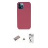 MARSİLYAN™- iPhone 12 Pro Kılıf Zirve Modern Özel Seri - Şeffaf Uv Polymer Nano Ekran Koruyucu + Shine Kamera Lens Koruma Cam - SABE