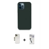MARSİLYAN™- iPhone 12 Pro Kılıf Zirve Modern Özel Seri - Şeffaf Uv Polymer Nano Ekran Koruyucu + Shine Kamera Lens - GD