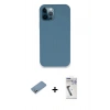 MARSİLYAN™- iPhone 12 Pro Kılıf Zirve Modern Özel Seri - Şeffaf Uv Polymer Nano Ekran Koruyucu + Shine Kamera Lens Koruma Cam - GS