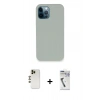 MARSİLYAN™- iPhone 12 Pro Kılıf Zirve Modern Özel Seri - Şeffaf Uv Polymer Nano Ekran Koruyucu + Shine Kamera Lens - GD