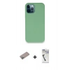MARSİLYAN™- iPhone 12 Pro Kılıf Zirve Modern Özel Seri - Şeffaf Uv Polymer Nano Ekran Koruyucu + Shine Kamera Lens Koruma Cam - SABE