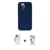 MARSİLYAN™- iPhone 12 Pro Kılıf Zirve Modern Özel Seri - Şeffaf Uv Polymer Nano Ekran Koruyucu + Shine Kamera Lens - GD