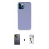 MARSİLYAN™- iPhone 12 Pro Kılıf Zirve Modern Özel Seri - Şeffaf Uv Polymer Nano Ekran Koruyucu + Neon Fosforlu Kamera Lens - YL