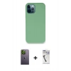 MARSİLYAN™- iPhone 12 Pro Kılıf Zirve Modern Özel Seri - Şeffaf Uv Polymer Nano Ekran Koruyucu + Neon Fosforlu Kamera Lens - YL