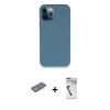 MARSİLYAN™- iPhone 12 Pro Kılıf Zirve Modern Özel Seri - Şeffaf Uv Polymer Nano Ekran Koruyucu + Renkli Kamera Lens Koruma Cam - YL